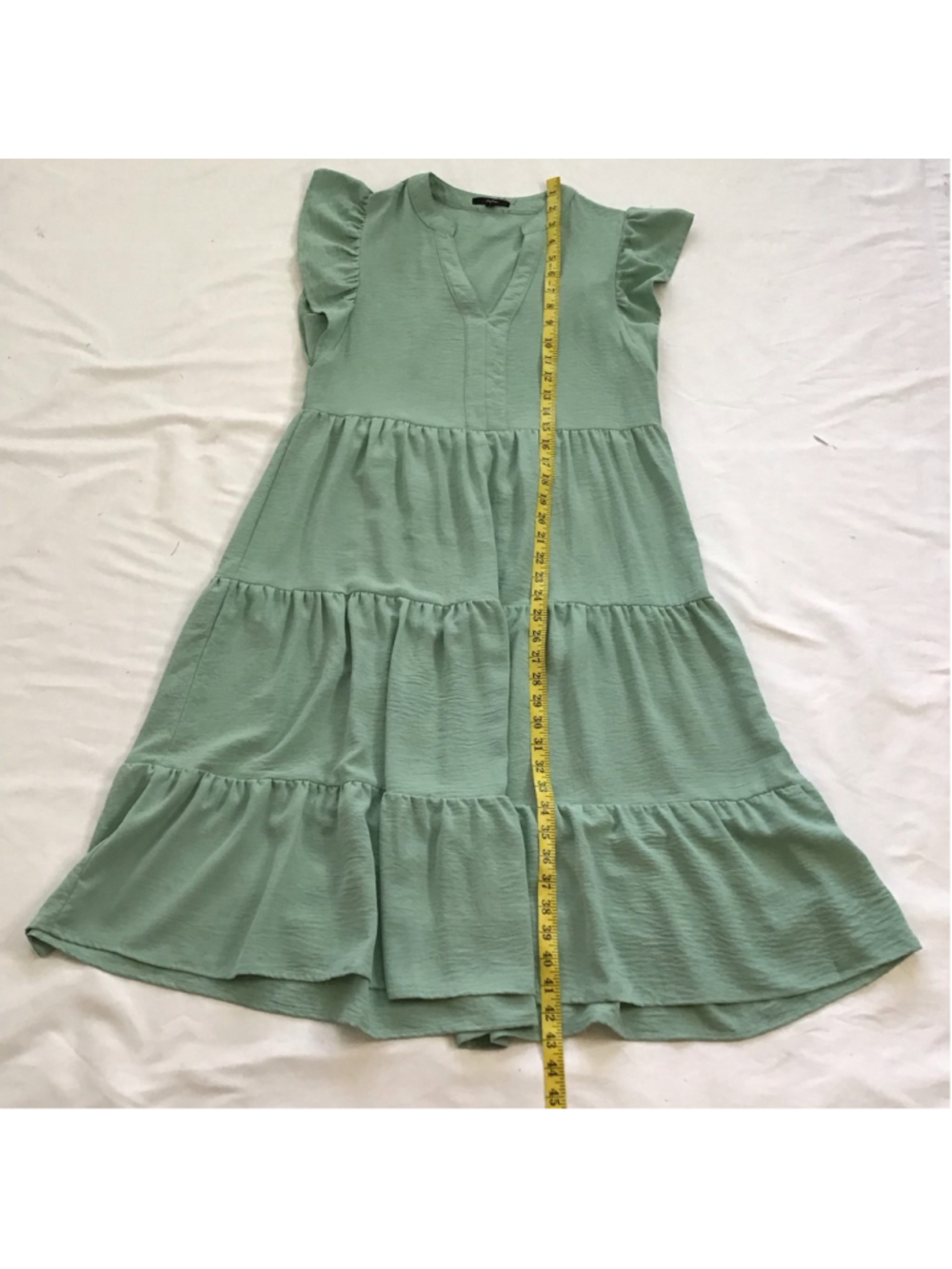 RolyPoly Women Sassy Sage Green Tiered Midi SunDress S - Picture 10 of 11
